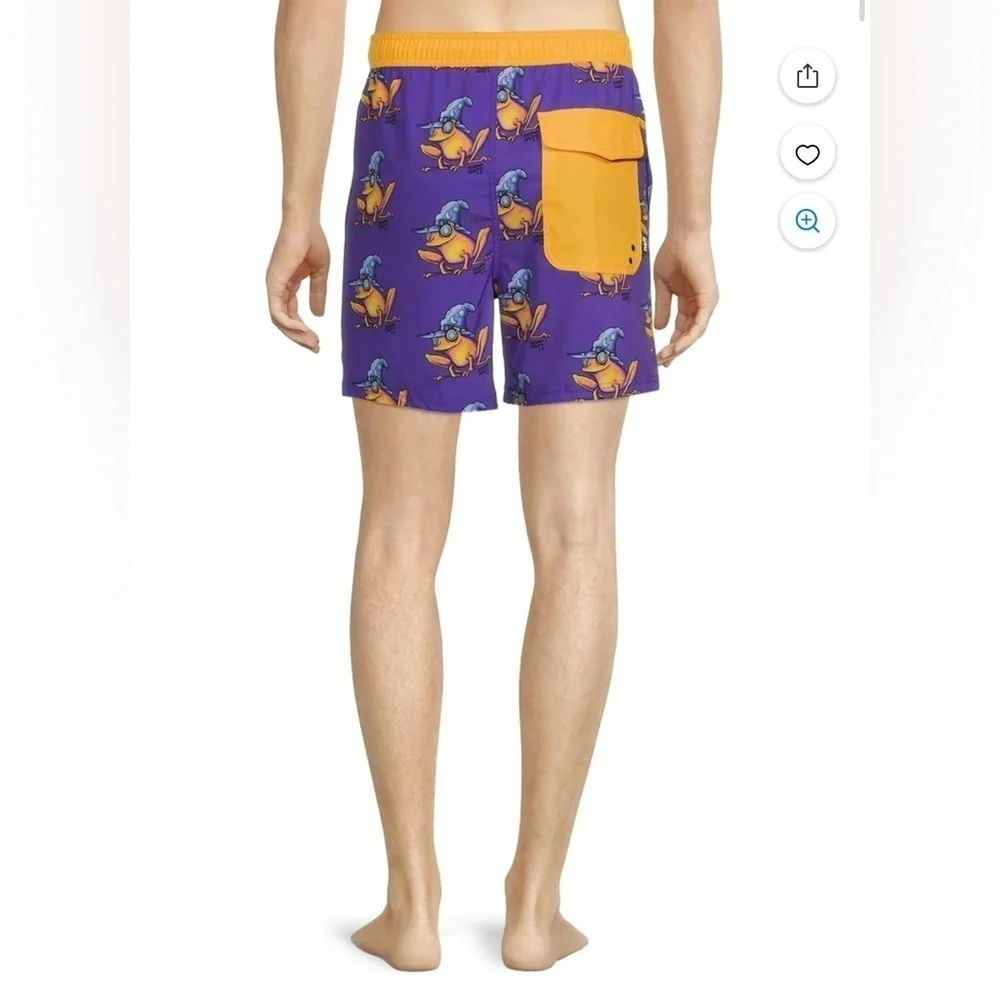 NEFF Men's Frog Magic Graphic Swim Shorts Size XL